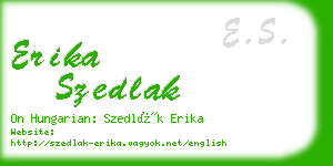 erika szedlak business card